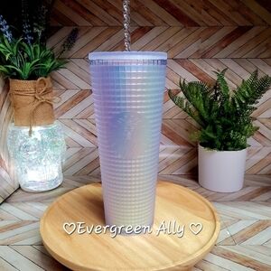 Starbucks Spring Iridescent Soft Touch Grid Cold Cup 24oz 2022